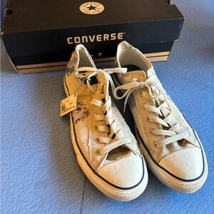 Converse patchwork tennis shoes size 10